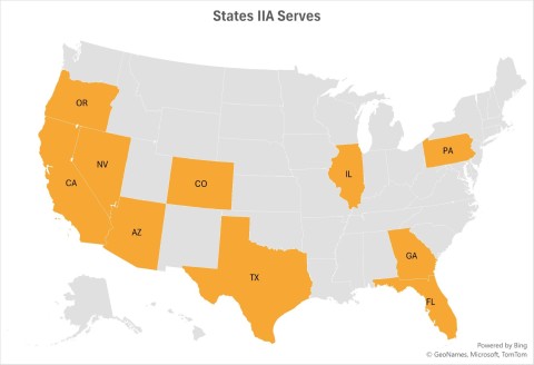 map of states iia serves