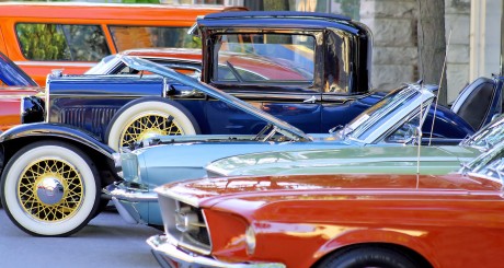 Classic Cars in a row